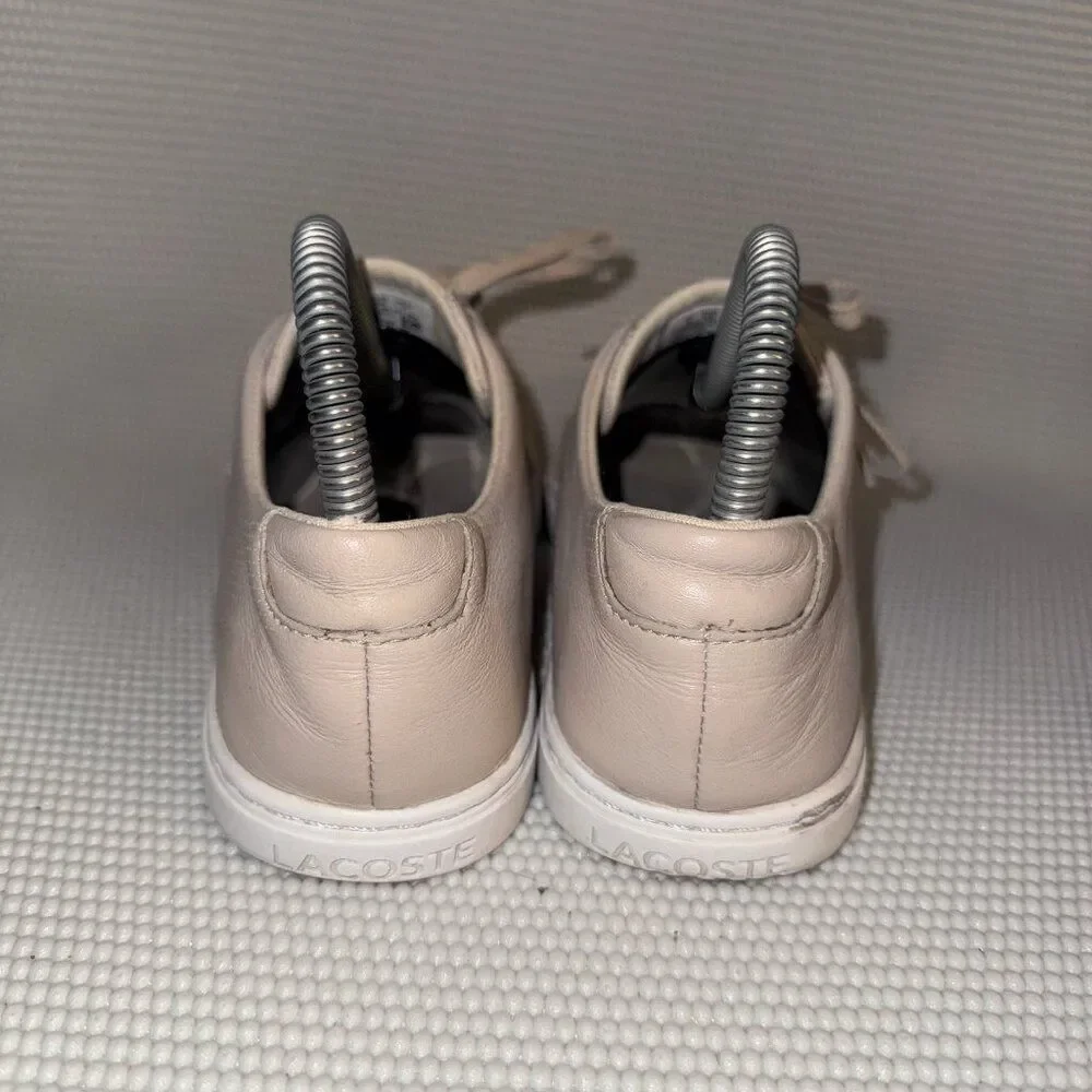 Lacoste Showcourt Lace 116 Tan Beige Casual Fashion Sneakers Shoes Womens 7